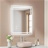 EMKE Specchio Bagno con Illuminazione 60x50 cm, Anti-appannamento, Interruttore Touch, Specchio Bagno Bianco Freddo Dimmerabile, Funzione Memoria, Spegnimento Automatico dopo 3 ore, Specchio LED