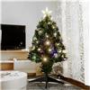Albero Di Natale COSTWAY 150 Cm Con Luci LED - Rami Densi, Stella Luminosa, Fibra Ottica, Per Casa E Ufficio - Foto 10