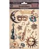 Stamperia - Coloured Wooden Shapes for Scrapbooking, Albums, Card Making, Bullet Journalling and More, LaserCut, Printed for Enhanced Detail, Perfect for Hobbies, Crafts and Gifting (Masquerade) (A5)