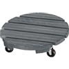 Dörner + Helmer Rullo per piante Mammut, rotondo, diametro 38 cm, portata 100 kg, antiscivolo, per esterni, grigio