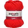 Puppets Lyric Stärke 8 4572008-05008 - Filato per uncinetto, 100% cotone rosso