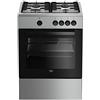 Beko cucina 60x60 4 f vs f gas inox, Indipendente, Gas, Piano Cottura, Acciaio inossidabile