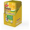 INABA Dashi Delights Silky Broth, Delicati Fiocchi in Brodo di Pollo con Tonno e Capesante - Cibo Umido per Gatti, Snack per Gatti Con Proteine, Ingredienti Naturali - Pasto Complementare - 12 x 40gr