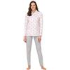 Linclalor Pigiama Donna Caldo Cotone Aperto Davanti con Collo Art. 92711 (60)