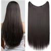 S-noilite Elastico con extension di capelli naturali ricci e ondulati, con fascia di gomma dritta, capelli sul tono castano biondo per le donne lunghezza da 40 a 61 cm