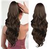 SSyang Coda Finta Capelli, Coda Capelli Extension, Lunga Ricci Ondulati Extension Capelli, Castano Finta, Extension Ricci, per Le Signore (66cm/26in)