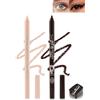 Lestpola 2Pz Eyeliner in Gel Resistente all'Acqua, Matita Occhi Nuda Marrone Crema matte, Lunga Durata, Eyeliner Anti-Sbavatura con Temperino, Colore Intenso, Facile da Applicare, Makeup Ipoallergenico per