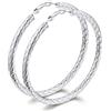 Bestyle Orecchini Donna Cerchio Attorcigliati in Acciaio Inossidabile Orecchini Donna Cerchio Intrecciato 80mm Confezione Regalo