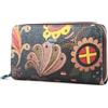 GABS Portafoglio Gmoney 17 ruga Perline con righe Pelle portacarte portamonete zip donna G140ND.X1672.S0488
