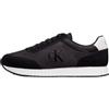 Calvin Klein Jeans Retro Runner Iconic SNK Ym0ym01119, Scarpe da Ginnastica Uomo, Nero Black Bright White, 44.5 EU