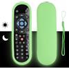 CTRLBETTER Custodia per Telecomando in Silicone Compatibile Con Sky Q TV Box Telecomando Copertura Protettiva Antiurto Con Verde Fluorescente e Cordino