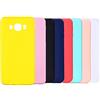 HereMore 8x Cover per Samsung Galaxy J5 2016, Custodia Morbido in Matt Silicone Gel Anti-graffio Antiurto Cover Protezione Case, Rosso,Blu Scuro,Rosa Scuro,Verde,Giallo, Rosa, Nero, Bianco