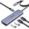 QIQIAZI Adattatore USB C Hub 10Gbps USB C 3.2 Hub Multiport per laptop, USB C Hub 5 in 1 Power Delivery con 100 W PD, USB C a USB C, hub USB tipo C per MacBook Air/Pro,Dell, HP, ecc