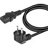 wecan Cavo Alimentazione Tripolare 1.5m Cavo per Alimentatore Pc, C13 Cavo Alimentazion 3 Poli Cavo di Alimentazione Monitor, 10A 250v Cavo per Computer Mixer Audio Tv Stufa Kettle Amplificatore Stampante