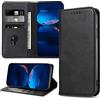 DENDICO Cover per iPhone XS Max, Antiurto Custodia a Libro in PU Pelle, Protettiva Portafoglio Cover con Supporto per iPhone XS Max, Nero
