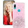 SEHEYA Cover compatibile con Huawei P Smart 2019 / Honor 10 Lite Custodia Brillantini Trasparente Silicone Morbido Sottile Case Scintillante Paillettes Cover per Donna Ragazza, Rosa