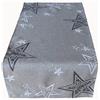 Raebel OHG Runner da tavola con motivo a stelle di neve, decorazione natalizia (grigio-argento, 40 x 85 cm)