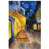 WXZJ Riproduzioni di Quadri su Tela, Poster E Stampe Immagine da Parete per Soggiorno - Famosa Terrazza del caffè Van Gogh di Notte,30x40cm