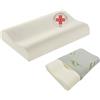 acquaverde Cuscino Ortopedico Cervicale Memory Foam Doppia Onda, Fodera Aloe Vera e Cotone, (67x42x12/10cm), Guanciale Ergonomico Ortopedico per Dolori al Collo, per chi dorme sul fianco