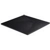 EMKE Piatto doccia 90 x 90 cm, superficie antiscivolo, piatto doccia SMC, effetto pietra, piatto doccia 90 mm, foro di scarico angolare, nero