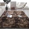 Lifup Tappeti Salotto Shaggy Tappeto a Pelo Lungo Tappeto Peloso, Tappeto Morbido e Soffice per la Camera da Letto, Morbidi Tappeti Antiscivolo Lavabili Marrone tinto di tie 60 x 90 cm