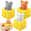 WoRuyKot 3 Pezzi di Giocattolo Antistress, Giocattoli Hamster Squishy, Giocattolo di Formaggio, Giocattolo Spremere Criceto, Giocattolo Sensoriale Antistress, Giocattolo di Decompressione per Bambini