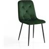 Tomasucci Wink Design Set 4 sedie in microfibra effetto velluto Honolulu GREEN