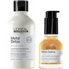 L'Oréal Professionnel Paris | Metal Detox Shampoo Ristrutturante + Olio Professionale Concentrato per Tutti i Tipi di Capelli Danneggiati, Stop a Rottura e a Colori Indesiderati