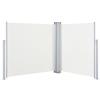 vidaXL Tenda da Sole Laterale Retrattile per Patio Privacy Automatica Schermo Parasole Frangivento 100x600 cm in Tessuto PU Crema Telaio in Ferro