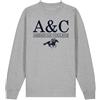 AMERICAN COLLEGE USA, Set di 2 Pezzi, Uomo, Donna, Felpa e Pantaloni, Sweat Shirt, Pant, Felpa, Maglione, Pantaloni, Sportivi, Lotto di 2, Unisex, Modello ACS25SET5 GREY S