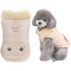 Izefia Cappotto del Cane Freddo Antivento Giacca Felpa Calda Invernale Vestiti Spessi Collare di Pelliccia Stile Nordico Cappotto del Cane Piccolo Gatto Medio