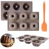 INQUIRLLY Mini Ciambelle in Silicone, 3 Pezzi Stampo per Dolci a Spirale, con Rivestimento Antiaderente, 8cm Grande Stampi per muffin Ciambella Stampi per Cioccolato, per muffin, gelatine, torte