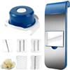 Elfinfi Mandolina per Verdure, Regolabile Taglia Verdure con Lame Affilate, Acciaio Inox Affetta Verdure, 5 in 1 Mandolina per Verdure Professionale per Patate, Carote, Cipolle