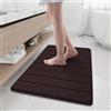 Homaxy Tappetino da bagno in memory foam, assorbente, antiscivolo, lavabile, 60 x 90 cm, marrone
