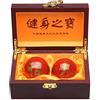 STCREE 5 cm cinese Baoding Balls Salute Esercizio Massaggio palle per terapia della mano Felicità & Longevità Palline rosse con scatola regalo di compleanno dei genitori TQGJST135