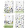 Arquiel Strofinacci Da Cucina Set Di 4, Panni Da Cucina Multiuso In 100% Cotone Morbidi E Assorbenti Canovaccio Cucina Strofinacci Da Bar Per Decorazioni(48 x 70CM, Fiore di campo verde)