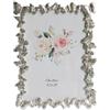 Xshelley 5 x 7 pollici moderna semplice farfalla metallo cornice portafoto per visualizzazione verticale e orizzontale su tavoli, Home Decor (argento)