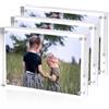 Sezanrpt Cornice portafoto in acrilico, 10 x 15 cm, confezione da 3 pezzi, Display fotografico trasparente magnetico cornice 15x10 per famiglia, animali domestici, amici immagini che scaldano il cuore