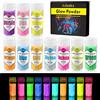 Aslanka Polvere Fluorescente,Pigmento di Resina Epossidica Fluorescente, pigmenti fosforescenti al buio per pittura,Slime,Artigianato, Acrilica - 10 x 20g