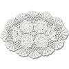 Gracebuy Centrini ovali in cotone bianco, 28 x 43 cm, 100% fatti a mano all'uncinetto, tovagliette all'uncinetto