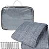 PEILU Tappeto Pieghevole da Campeggio 250 x 300cm Traspirante Stuoia da Tenda in 240g/m² HDPE con Chiodi, Fori e Borsa per Il Trasporto Antiscivolo Telo Pavimento per Campeggio, Picnic, Spiaggia