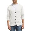 Hisir Cardigan in Maglia da Uomo, Maglione Leggero Classico in Morbida Lana Con Scollo a V e Bottoni, Maglieria a Maniche Lunghe, Regalo, 03 Bianco, M