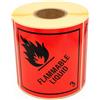 MD Labels Etichette per merci pericolose, 500 pezzi, 100 x 100 mm, classe 3, liquido fiammabile, rosso-nero, adesivi per il trasporto, adesivi per merci pericolose