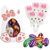 Ourdort Ovetti Cioccolato, Cioccolato Uova di Pasqua, Scatola Cioccolatini Regalo, 10 Ovetti di Cioccolato + 5 Coniglio Caramelle Gommose, Caramelle per Pasqua, Regalo per Idee Pasqua per Bambini Adulti