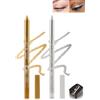 Lestpola 2Pcs Eyeliner in gel glitterato, matita Kajal luccicante oro argento metallizzato, impermeabile, durevole, resistente alle macchie con temperamatite, alta pigmentazione, trucco facile da applicare per