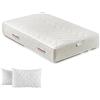 ITALYMATERASSI Materasso Una Piazza e Mezza MEMNATURE Sfoderabile 130x190 cm in Memory Foam con 2 Cuscini, Alto 20 cm, Antiacaro e Antibatterico, Dispositivo Medico Detraibile, Made in Italy