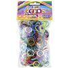 Craze Loops 600 Elastici per Braccialetti fai da te, borsa in alluminio con elastici per anelli, bracciali, collane, artigianato per bambini, diversi colori 20753