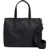 Calvin Klein Donna Borsa Tote Bag Must Mono Piccola, Nero (Ck Black), Taglia Unica