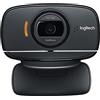 Logitech C525 Webcam Portatile, HD 720p/30fps, Videochiamata HD Widescreen, Pieghevole, ‎Correzione Luce HD, Messa a Fuoco Automatica, Per Skype, FaceTime, ‎Hangouts, PC/Mac/Laptop/Macbook/Tablet