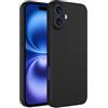 Captor Cover iPhone 16 Plus Custodia Colorata in Silicone Liquido, Bordo Rialzato per Schermo e Protezione Fotocamera, Morbida Con Microfibra Interna per iPhone 16 Plus Cover (Nero)